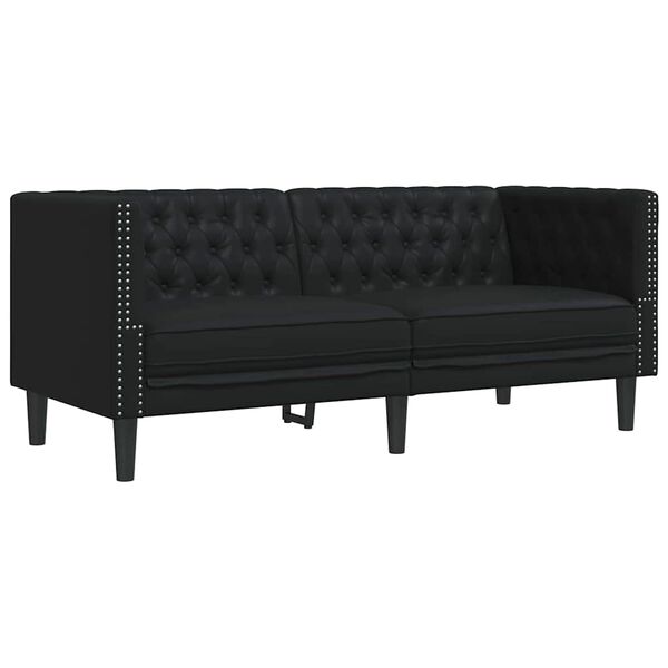 vidaXL Sofa Black 174 x 74.5 x 70.5 cm PVC