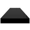 vidaXL Floating Wall Shelf Black 120x23.5x3.8 cm MDF