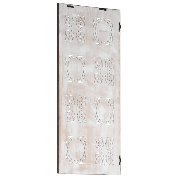 vidaXL Hand-Carved Wall Panel MDF 40x80x1.5 cm Brown and White