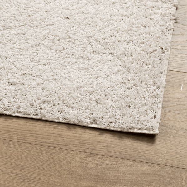 vidaXL Shaggy Rug PAMPLONA High Pile Modern Cream 80x150 cm
