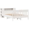 vidaXL Bookcase Bed without Mattress White 150x200 cm King Size Solid Wood Pine