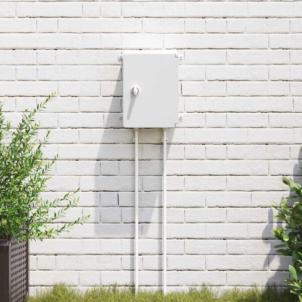 vidaXL Control Cabinet Grey 21 x 13 x 28 cm ABS Plastic