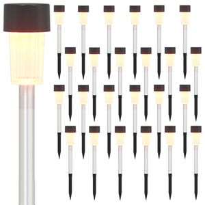 vidaXL Outdoor Solar Lights with Ground Spike 24 pcs Warm White