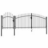 vidaXL Garden Gate Steel 2.25x4 m Black