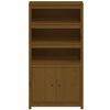 vidaXL Highboard Honey Brown 80x35x154 cm Solid Wood Pine