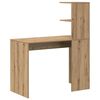 vidaXL Desk with Shelf Artisan Oak 102 x 50 x 124 cm Engineered Wood