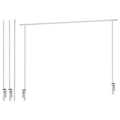 ProGarden Decoration Table Rod With Table Clamp Metal White