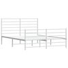 vidaXL Metal Bed Frame without Mattress with Footboard White 140x200cm