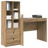 vidaXL Desk with Drawer 2 pcs Artisan Oak