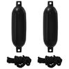 vidaXL Boat Fenders 2 pcs &Oslash; 11 x 40 cm Black PVC