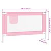 vidaXL Toddler Safety Bed Rail Pink 120x25 cm Fabric