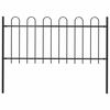 vidaXL Garden Fence Boxtel with Hoop Top Steel 181x80 cm Black