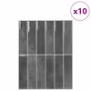 vidaXL Rectangular Tile 10 pcs Grey 29 x 23 x 0.08 cm