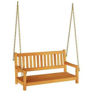 vidaXL Swing Bench Brown 110 x 56 x 58.5 cm Solid Acacia Wood