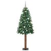 vidaXL Slim Christmas Tree Green 180 cm PVC and Solid Pine wood