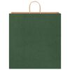 vidaXL Paper Bags 250 pcs with Handles Green 45x17x48 cm