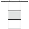 vidaXL Sliding Door with Hardware Set 102,5x205 cm Tempered Glass&Aluminium