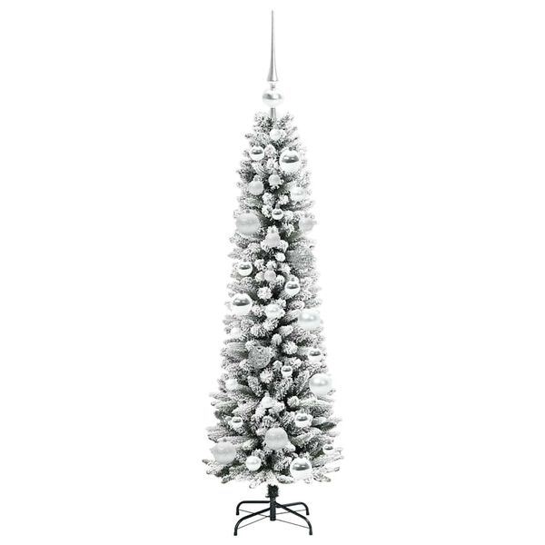 vidaXL Artificial Christmas Tree with 150 LEDs with Stand White 120 cm