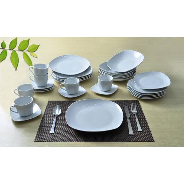 30 Piece Blanco Porcelain Dinner Set Dinnerware