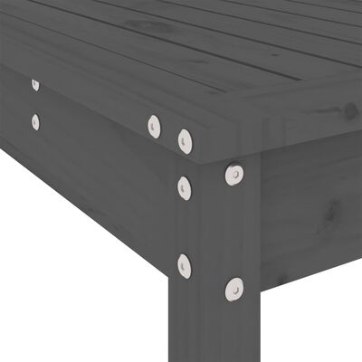 vidaXL 3 Piece Garden Bar Set Grey Solid Wood Pine