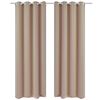 vidaXL 2 pcs Cream Blackout Curtains with Metal Rings 135 x 245 cm