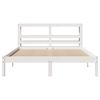 vidaXL Bed Frame without Mattress White 140x200 cm Solid Wood Pine
