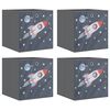 vidaXL Foldable Storage Boxes 4 pcs Grey 32x32x32 cm Non-woven Fabric
