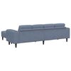 vidaXL Fabric Sofa with Cushion Blue Corduroy fabric
