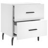 vidaXL Bedside Cabinet White 40x35x47.5 cm Engineered Wood