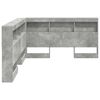 vidaXL Storage Headboard Concrete Grey 150 cm Engineered Wood
