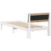 vidaXL Bed frame White and light grey 75 x 190 cm Solid pine wood