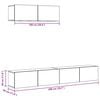 vidaXL 3 Piece TV Cabinet Set Wall-mounted Old Wood Engineered Wood