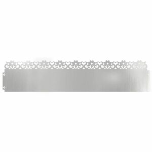 vidaXL Lawn Edgings 10 pcs Silver 103 x 0.05 x 22 cm Galvanised Steel