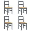 vidaXL 5 Piece Dining Set Panama Grey Solid Wood Pine