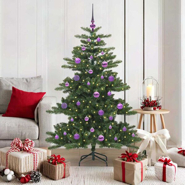 vidaXL Artificial Hinged Christmas Tree Green 150 cm PVC and Steel