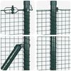 vidaXL Fence Post Green 10 x 0.6 m (19 x 19 mm mesh) Steel and PVC