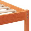 vidaXL Bed Frame with Headboard Wax Brown 160 x 200 cm Solid Pine Wood