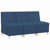 vidaXL Modular Sofa Unit Armless 3 pcs Blue 55 x 74 x 82 cm Fabric