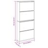 vidaXL Shoe Cabinet with Mirror 4-Layer High Gloss White 63x17x134 cm