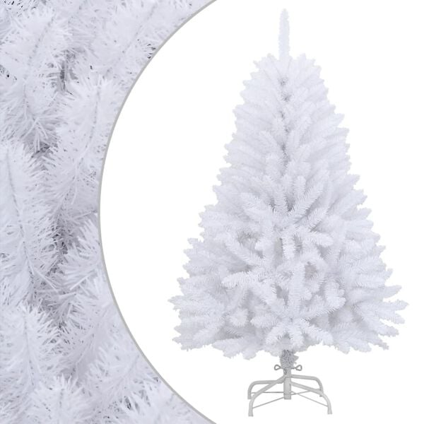vidaXL Artificial Hinged Christmas Tree with Stand White 120 cm