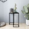 vidaXL Side Tables 2 pcs Black Steel