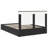 vidaXL Storage Bed with Headboard Black 150 x 200 cm Engineered Wood