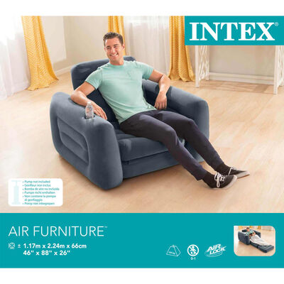 Intex Pull-Out Chair 117x224x66 cm Dark Grey