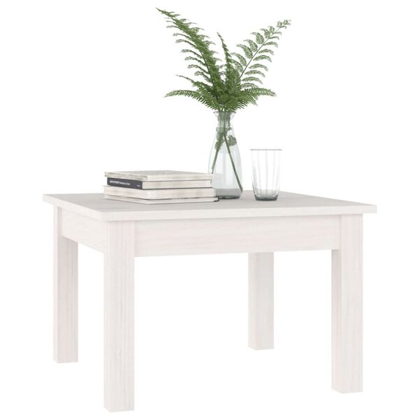 vidaXL Coffee Table White 45x45x30 cm Solid Wood Pine