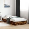 vidaXL Bed Frame without Mattress Smoked Oak 100x200 cm Engineered Wood