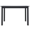 vidaXL Dining Table Black 114x71x75 cm Solid Rubber Wood
