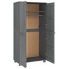 vidaXL Wardrobe HAMAR Dark Grey 89x50x180 cm Solid Wood Pine