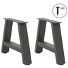 vidaXL Coffee Table Legs A-Shaped 2 pcs Anthracite&nbsp;40x(30-31) cm Steel