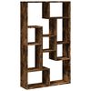 vidaXL Bookcase Smoked Oak 72x20x120,5 cm Engineered Wood