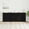 vidaXL Sideboard 3 pcs Black Oak 180 x 30 x 70 cm Engineered Wood